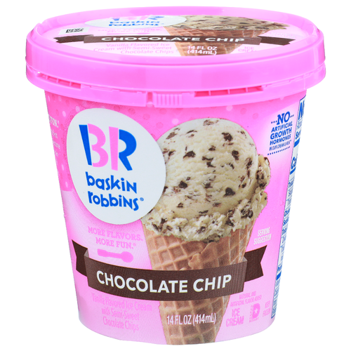 Baskin Robbins Chocolate Chip Ice Cream - 14 Fluid Ounce