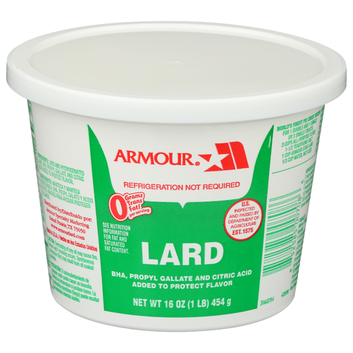 Armour Lard Tub - 16 Ounce