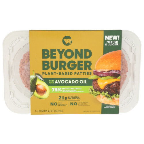 Beyond Meat Meaty, Beefy With Savory, Grilled And Fatty Notes Burger Patty Plant-Based Patties 2 Pk - 4 Ounce - 2 Count
