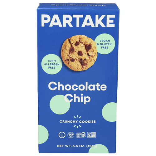 Partake Foods Chocolate Crunchy Chip Cookies - 5.5 Ounce