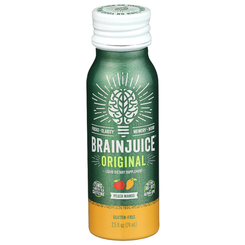 Brainjuice Peach Mango Liquid Dietary Supplement Original - 2.5 Fluid Ounce Image 1 of 2