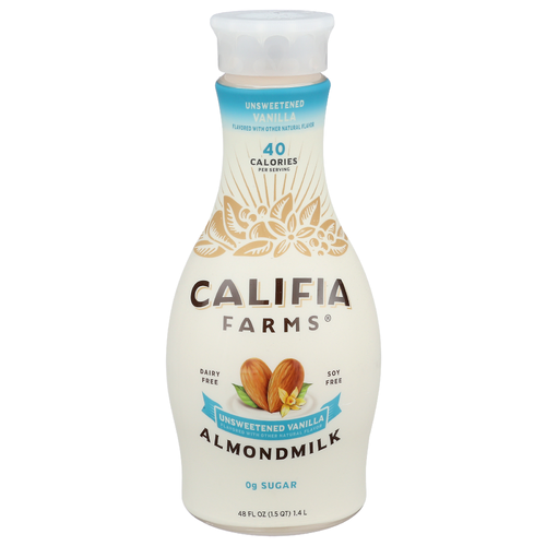 Califia Farms Unsweetened Almond Milk Vanilla - 48 Fluid Ounce
