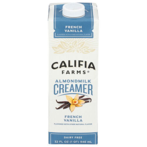 Califia Farms French Vanilla Almond Milk Coffee Creamer Dairy Free - 32 Fluid Ounce - 1 Count