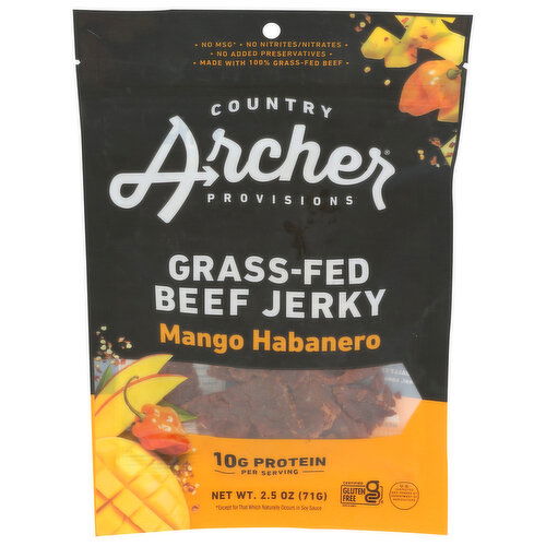 Country Archer Provisions Mango Habanero Beef Jerky - 2.5 Ounce