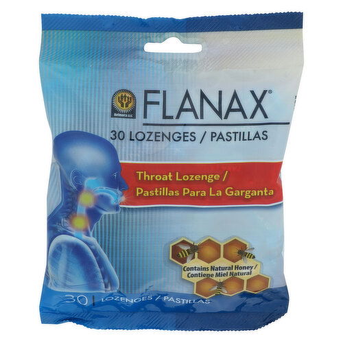 Flanax Throat Lozenge - 30 Count
