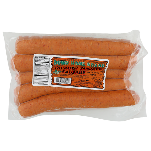 Down Home Brand Hickory Smoked Sausage - 5 Pound