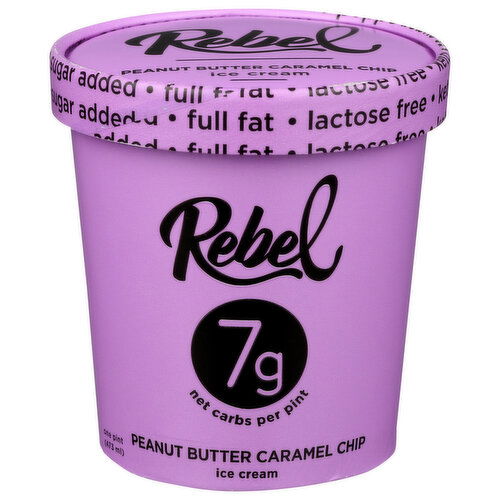 Rebel Ice Cream Pb Caramel Chip - 1 Pint