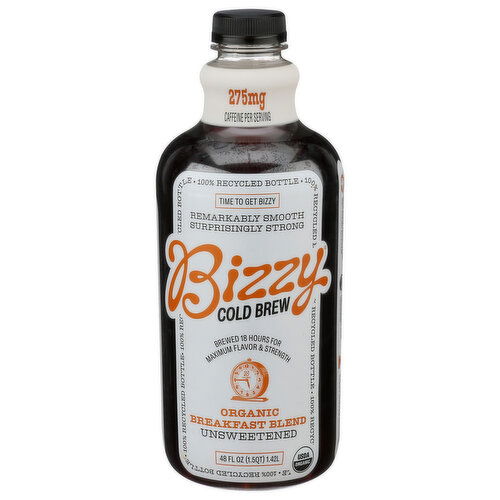 Bizzy Coffee Breakfast Blend Unsweetened Rtd Org - 48 Fluid Ounce