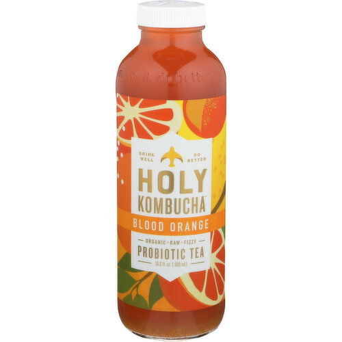 Holy Kombucha Tea Blood Orange - 16.9 Fluid Ounce