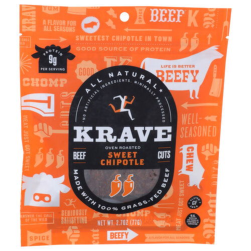 Krave Sweet Chipotle Beef Jerky - 2.7 Ounce