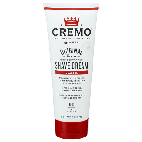Cremo Shave Cream Original Formula Classic Astonishingly Superior - 6 Fluid Ounce