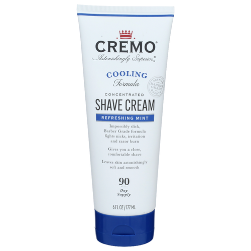 Cremo Refreshing Mint Concentrated Shave Cream - 6 Fluid Ounce