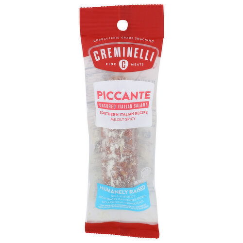 CREMINELLI FINE MEATS Piccante Salame Made With Paprika And Red Pepper Mildly Spicy Calabrian Recipe - 5.5 Ounce