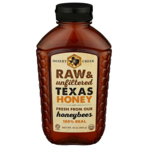 Desert Creek Raw & Unfiltered Texas Honey - 16 Ounce