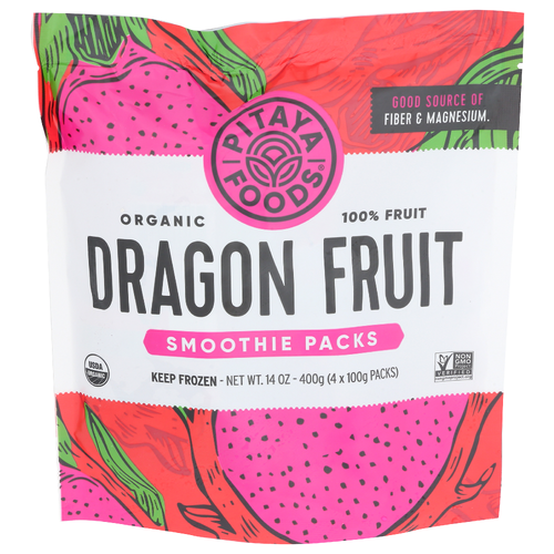 Pitaya Foods Organic Dragon Fruit Smoothie Packs - 3.5 Ounce - 4 Count Image 1 of 3