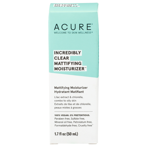 Acure Incredibly Clear Mattifying Moisturizer - 1.7 Fluid Ounce