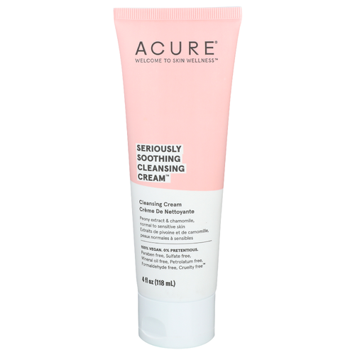 Acure Seriously Smoothing Cleansing Cream - 4 Fluid Ounce