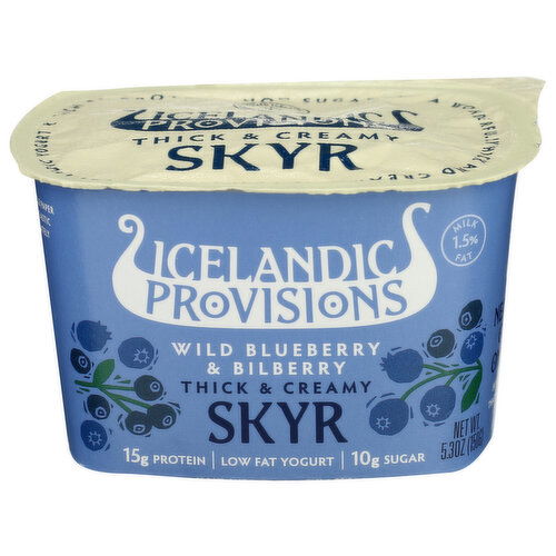 Icelandic Provisions Blueberry Bilberry Skyr Traditional Blueberry & Bilberry - 5.3 Ounce