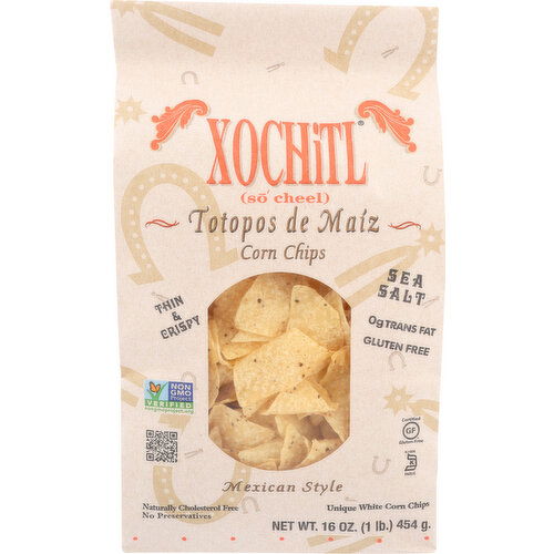 XOCHITL Stone-Ground Corn Chips Sea Salt - 16 Ounce