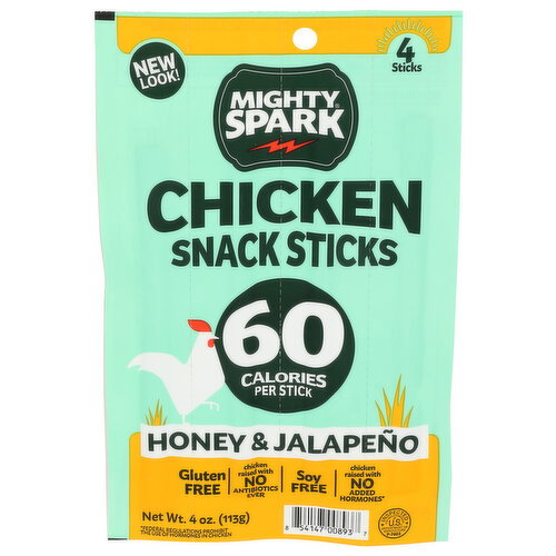 Mighty Spark Honey & Jalapeno Chicken Snack Stick - 4 Ounce Image 1 of 4