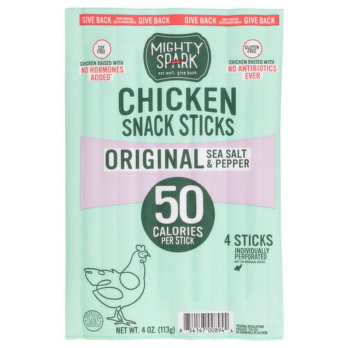 Mighty Spark Salt & Pepper Chicken Snack Sticks - 4 Ounce Image 1 of 2