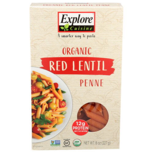 Explore Cuisine Penne Red Lentil - 8 Ounce