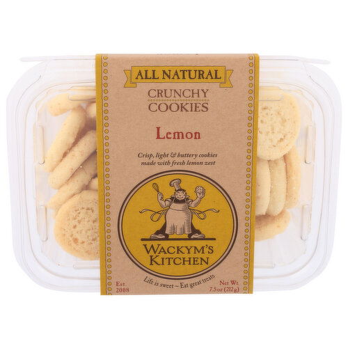 WACKYM'S KITCHEN Lemon All-Natural Crunchy Cookies - 7.5 Ounce
