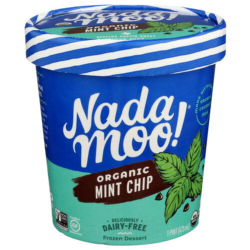 NADAMOO! Non Dairy Frozen Dessert Lotta Mint Chip - 1 Pint