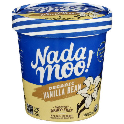 NADAMOO! Non Dairy Frozen Dessert Vanilla…ahhh - 1 Pint Image 1 of 2