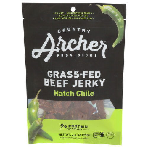 COUNTRY ARCHER PROVISIONS Hatch Chili Beef Jerky Chile - 2.5 Ounce