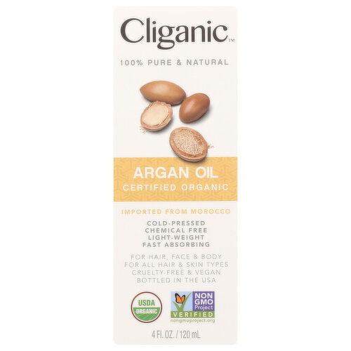 Cliganic Oil Argan Organic - 4 Fluid Ounce