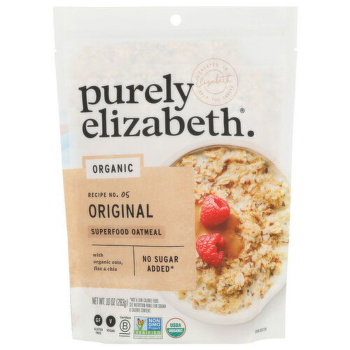 PURELY ELIZABETH. Original Superfood Oatmeal Pouch - 10 Ounce