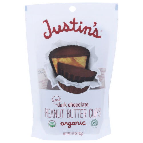 Justin's Peanut Butter Cups Mini Dark Chocolate - 4.7 Ounce