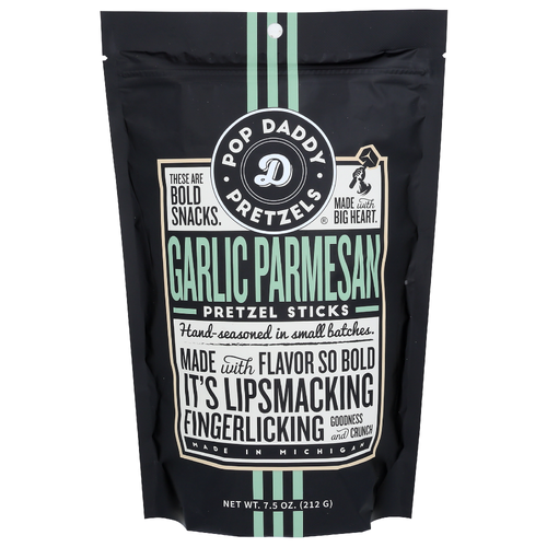 Pop Daddy Pretzels Garlic Parmesan Pretzel Sticks - 7.5 Ounce
