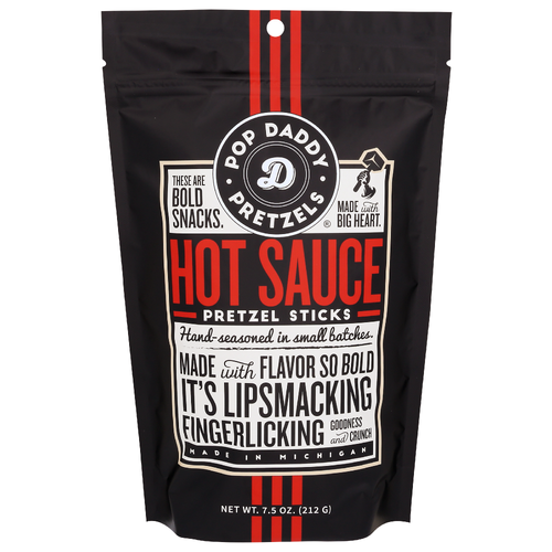 Pop Daddy Pretzels Hot Sauce Pretzel Sticks - 7.5 Ounce