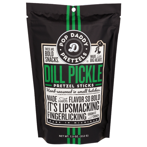 Pop Daddy Pretzels Dill Pickle Pretzel Sticks - 7.5 Ounce