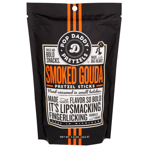 Pop Daddy Pretzels Smoked Gouda Pretzel Sticks - 7.5 Ounce