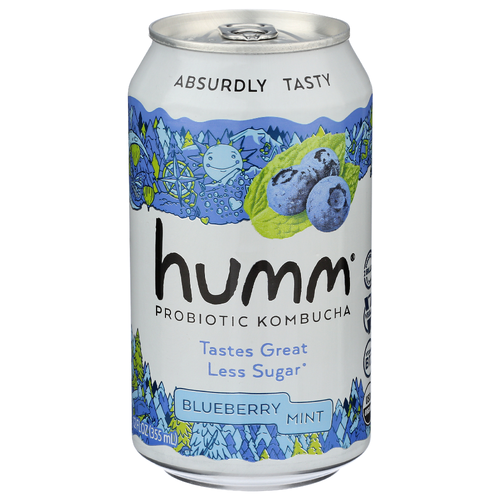 HUMM Blueberry Mint Can Kombucha - 12 Fluid Ounce