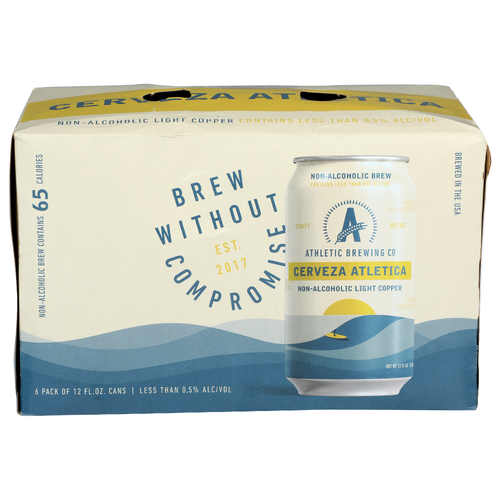 Athletic Brewing Co. Non-Alcoholic Light Copper Cerveza Atletica - 12 Fluid Ounce - 6 Count