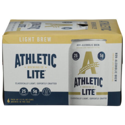 Athletic Brewing CO. Non-Alcoholic Lite 12PKS - 12 Fluid Ounce - 6 Count