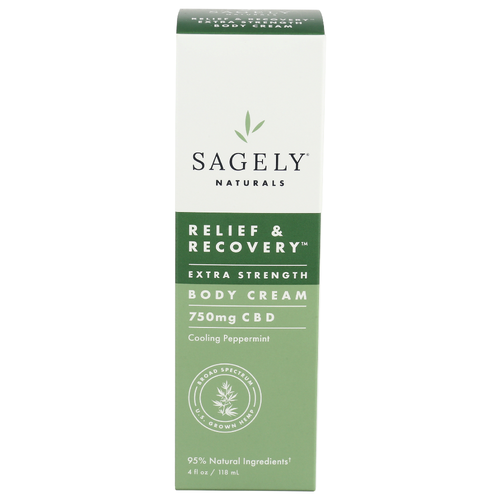 Sagely Naturals Cream Extra Strength Relief & Recovery Hemp-Dervied Cbd Topical - 4 Fluid Ounce - 1 Count