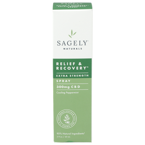Sagely Naturals Cooling Peppermint Relief & Recovery Extra Strength Spray - 2 Fluid Ounce Image 1 of 3
