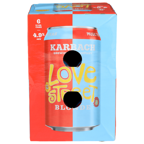 Karbach Brewing Company Love Street Blonde Delightful Golden & Crisp - 12 Fluid Ounce - 6 Count