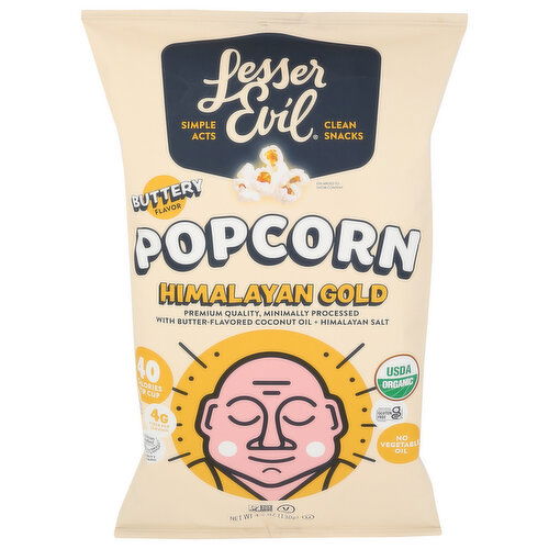 Lesserevil Himalayan Gold Organic Popcorn - 4.6 Ounce Image 1 of 4
