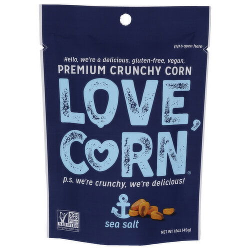 Love, Corn Sea Salt Premium Crunchy - 1.6 Ounce