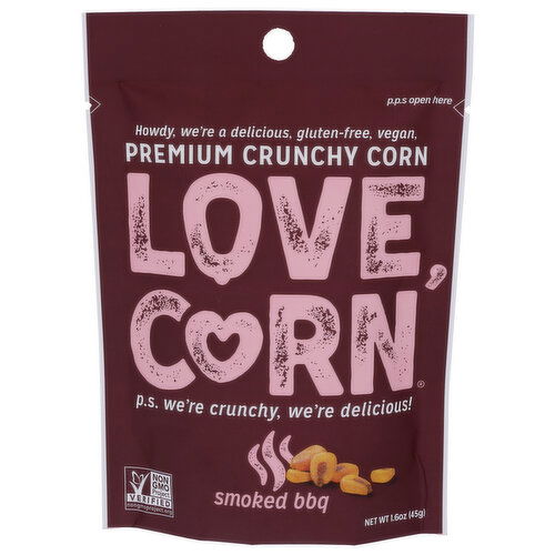 Love, Corn Smoked BBQ Premium Crunchy - 1.6 Ounce