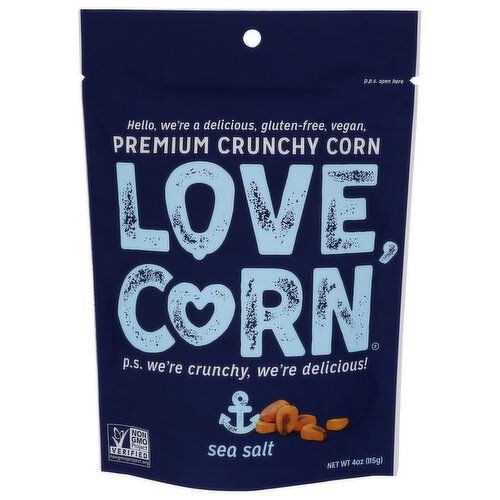 Love, Corn Sea Salt Premium Crunchy - 4 Ounce