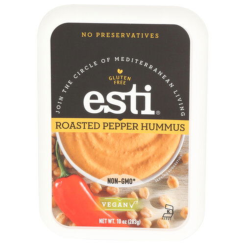Esti Roasted Pepper Hummus - 10 Ounce