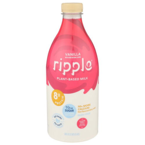 Ripple Foods Vanilla Plant Based Milk - 48 Fluid Ounce