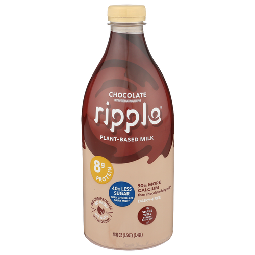 Ripple Foods Chocolate Plant Based Milk - 48 Fluid Ounce